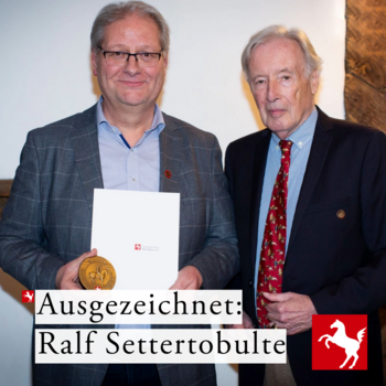 Bronzene Plakette für Ralf Settertobulte