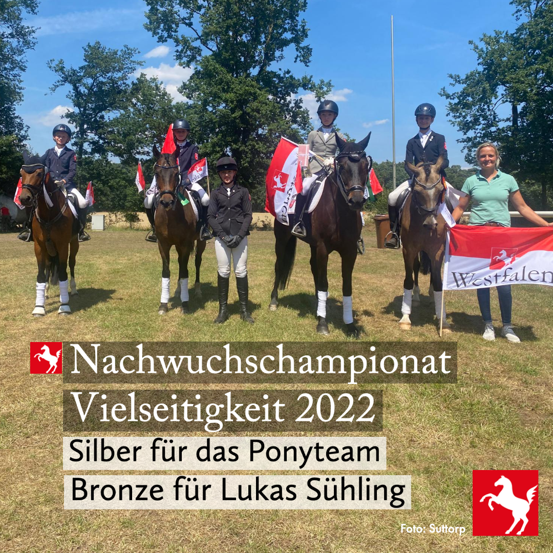 Westfalens Ponyteam gewinnt Silber beim Bundes-Nachwuchschampionat 2022
