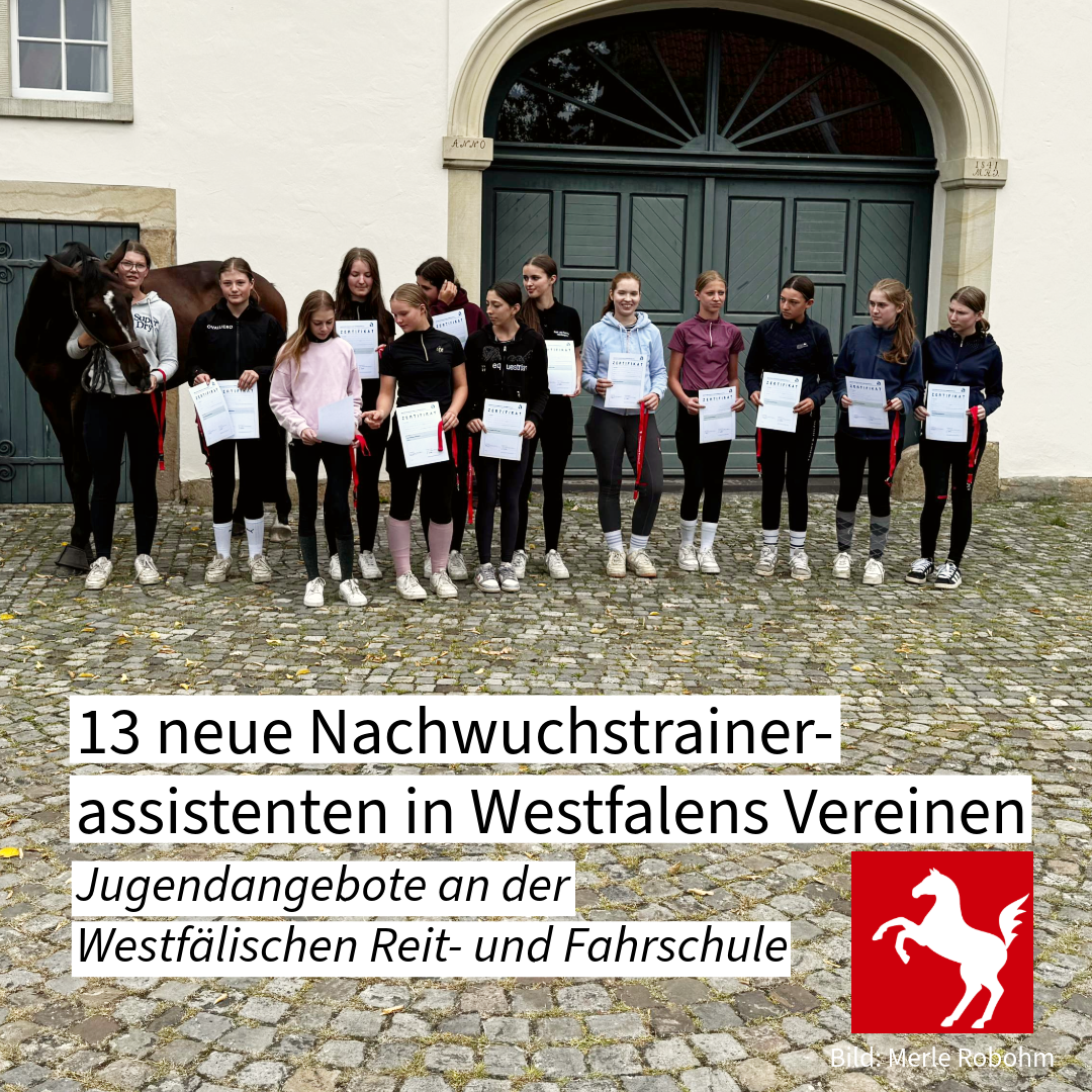 13 neue Nachwuchstrainerassistenten in Westfalen 13 neue Nachwuchstrainerassistenten in Westfalen