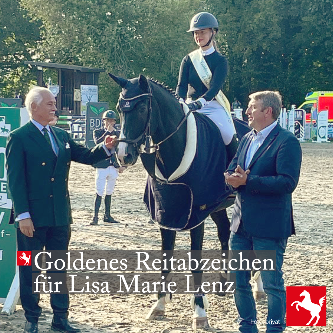 Goldenes Reitabzeichen für Lisa Marie Lenz