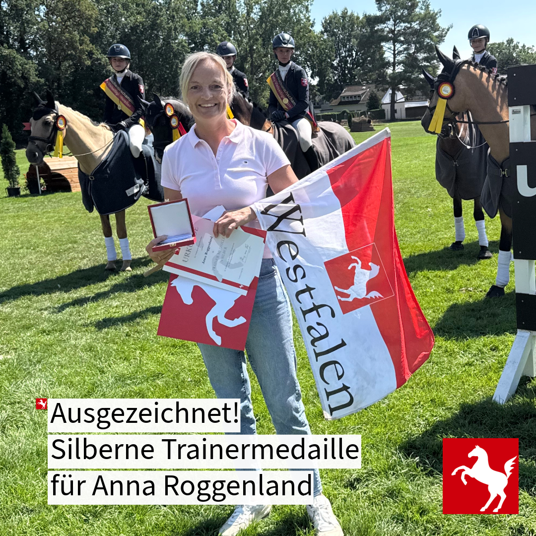 Anna Roggenland hat die Trainermedaille in Silber erhalten Anna Roggenland hat die Trainermedaille in Silber erhalten