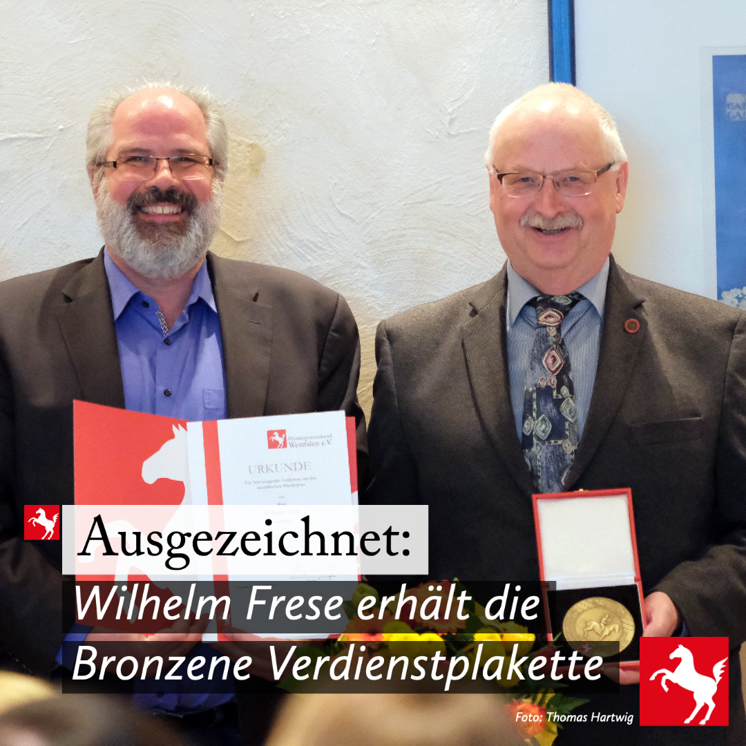 Auszeichnung für Willi Frese Willi Frese erhält die Bronzene Verdienstplakette