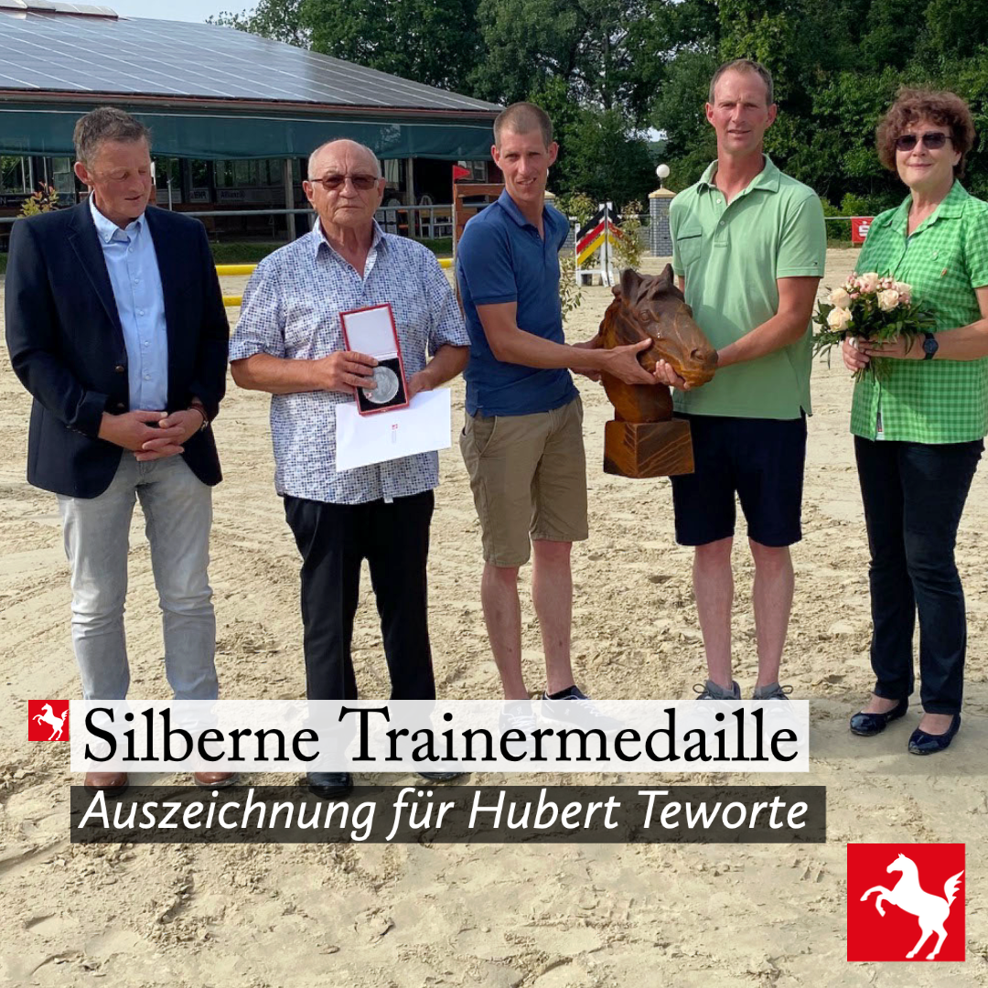 Hubert Teworte Silberne Trainermedaille für Hubert Teworte