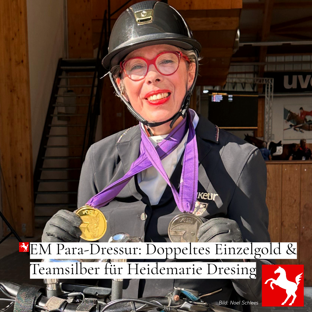 Doppelgold und Teamsilber für Heidemarie Dresing Zweimal Gold und einmal Silber für Heidemarie Dresing