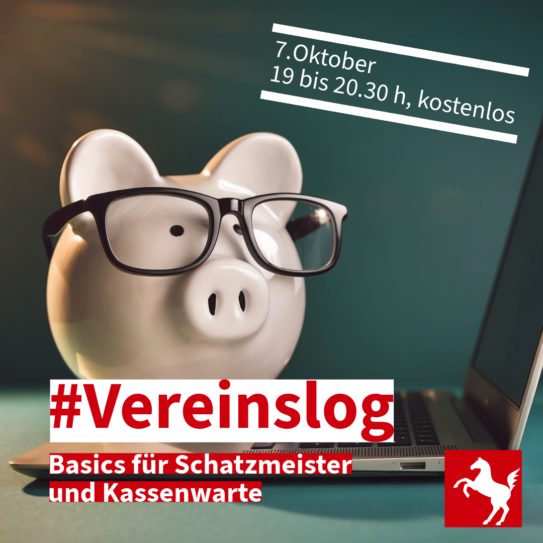 Am 7. Oktober geht es beim #Vereinslog um Basics für Schatzmeister und Kassenwarte