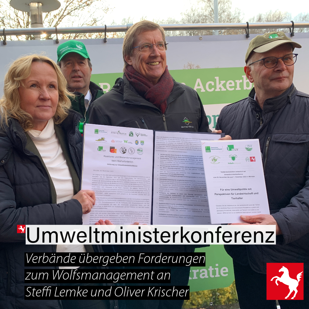 Verbände fordern aktives Wolfsmanagement von Ministerin Lemke und Minister Krischer Verbände fordern aktives Wolfsmanagement von Ministerin Lemke und Minister Krischer