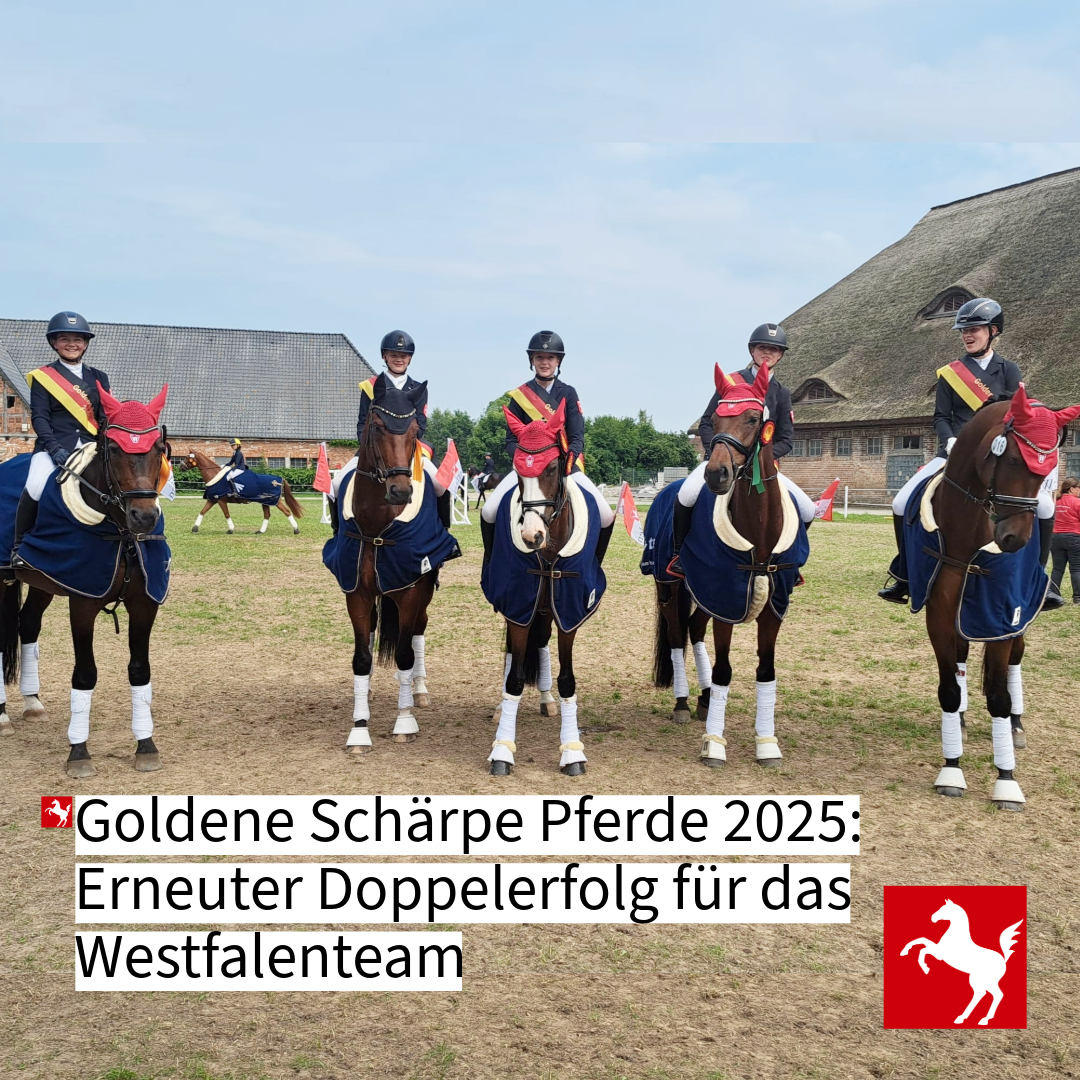 Goldene Schärpe-Pferde 2025: Doppelerfolg für das Westfalenteam Goldene Schärpe-Pferde 2025: Doppelerfolg für das Westfalenteam