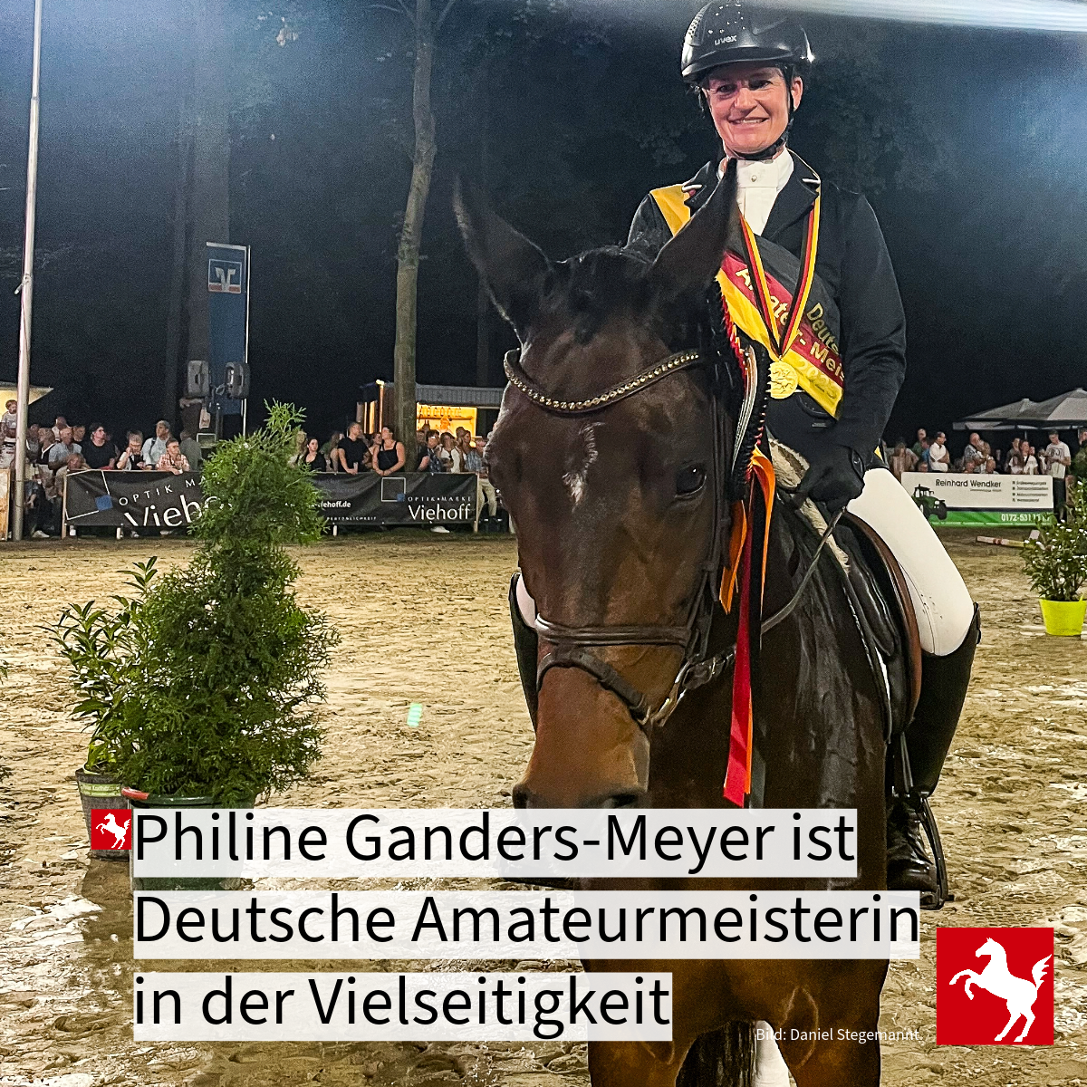 Philine Ganders-Meyer ist Deutsche Amateurmeisterin in der Vielseitigkeit