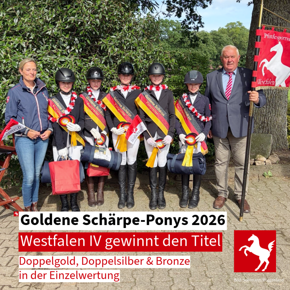 Westfalen gewinnt die Goldene Schärpe Pony 2026