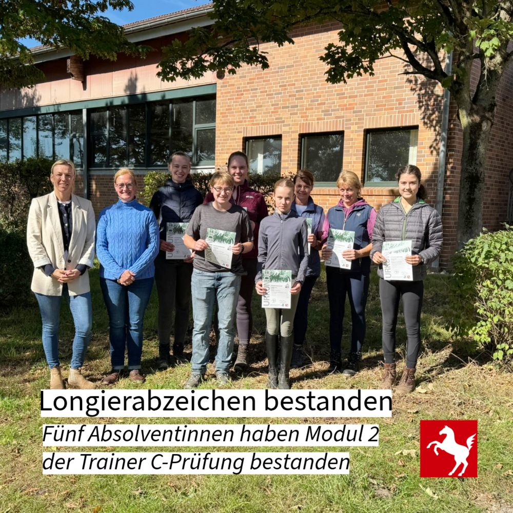 Longierabzeichen-Prüfung an der Westfälischen Reit- und Fahrschule  Longierabzeichen-Prüfung an der Westfälischen Reit- und Fahrschule