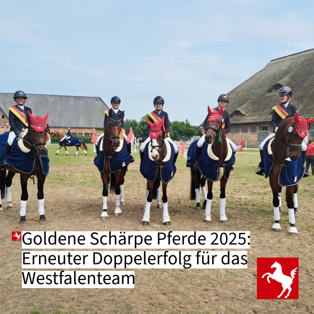 Goldene Schärpe-Pferde 2025: Doppelerfolg für das Westfalenteam