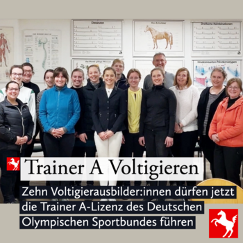 Zehn neue Trainer A Voltigieren 