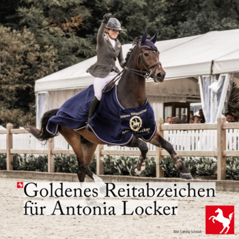 Goldenes Reitabzeichen für Antoina Locker