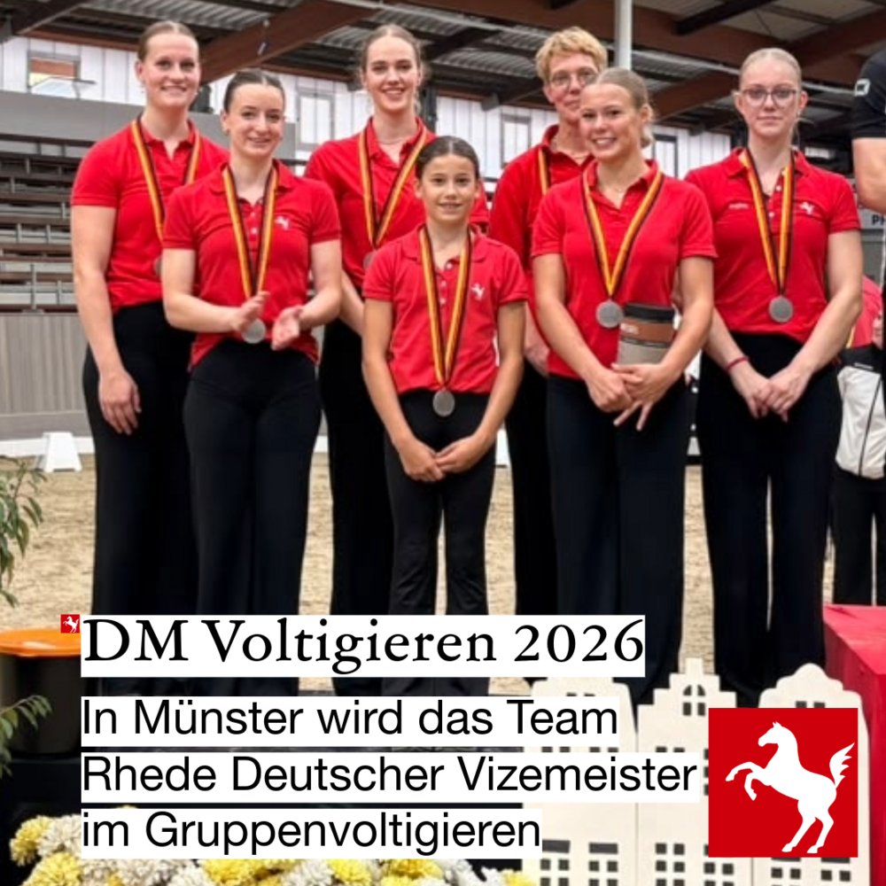 DM Voltigieren 2026: Rhede gewinnt Silber DM Voltigieren 2026: Rhede gewinnt Silber