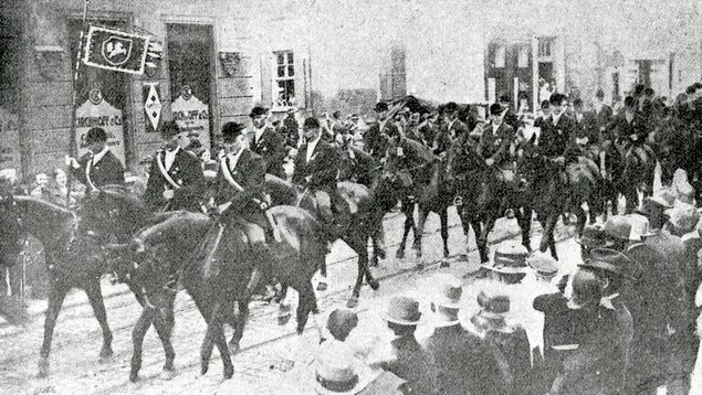 1924 Festzug in Hamm Pferdesport Westfalen
