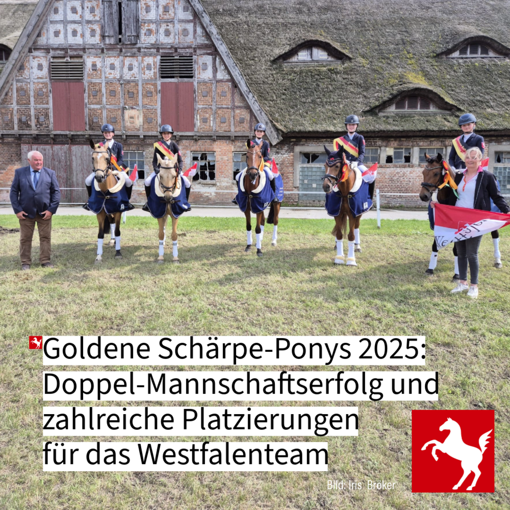 Doppelerfolg für Westfalen bei der Goldenen Schärpe Pony 2025