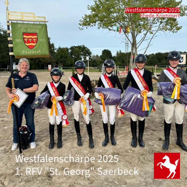 Das Team vom RFV St. Georg Saerbeck gewinnt die Westfalenschärpe 2025
