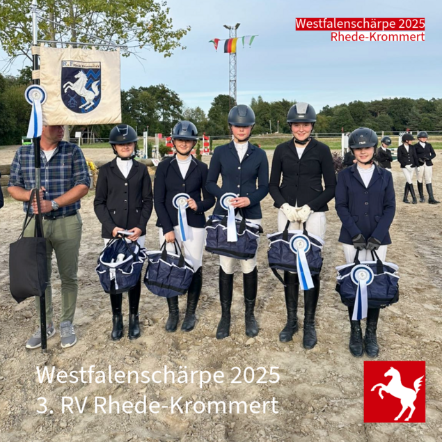 Der RV Rhede-Krommert belegt Platz 3 bei der Westfalenschärpe 2025
