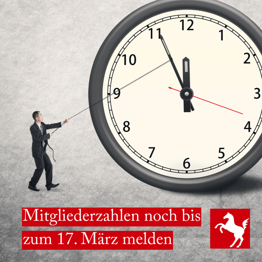 Mitgliederbestandserhebung 2026 endet Mitgliederbestandserhebung 2026 endet