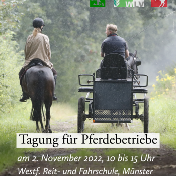 Am 2. November 2022 findet die westfälische Tagung für Pferdebetriebe statt