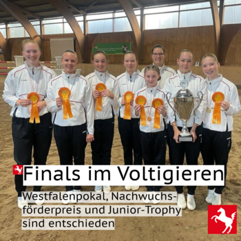 Die Sieger des Westfalenpokals und Nachwuchsförderpreises sowie der Junior-Trophy 2023