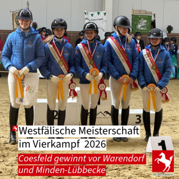 Coesfeld gewinnt Doppelgold beim Westfalenvierkampf 2026