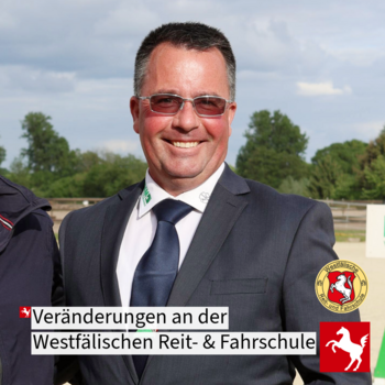 Veränderungen an der Westfälischen Reit- und Fahrschule: Das Bild zeigt den Schulleiter Jörg Jacobs, der die Schule im Sommer verlassen wird.