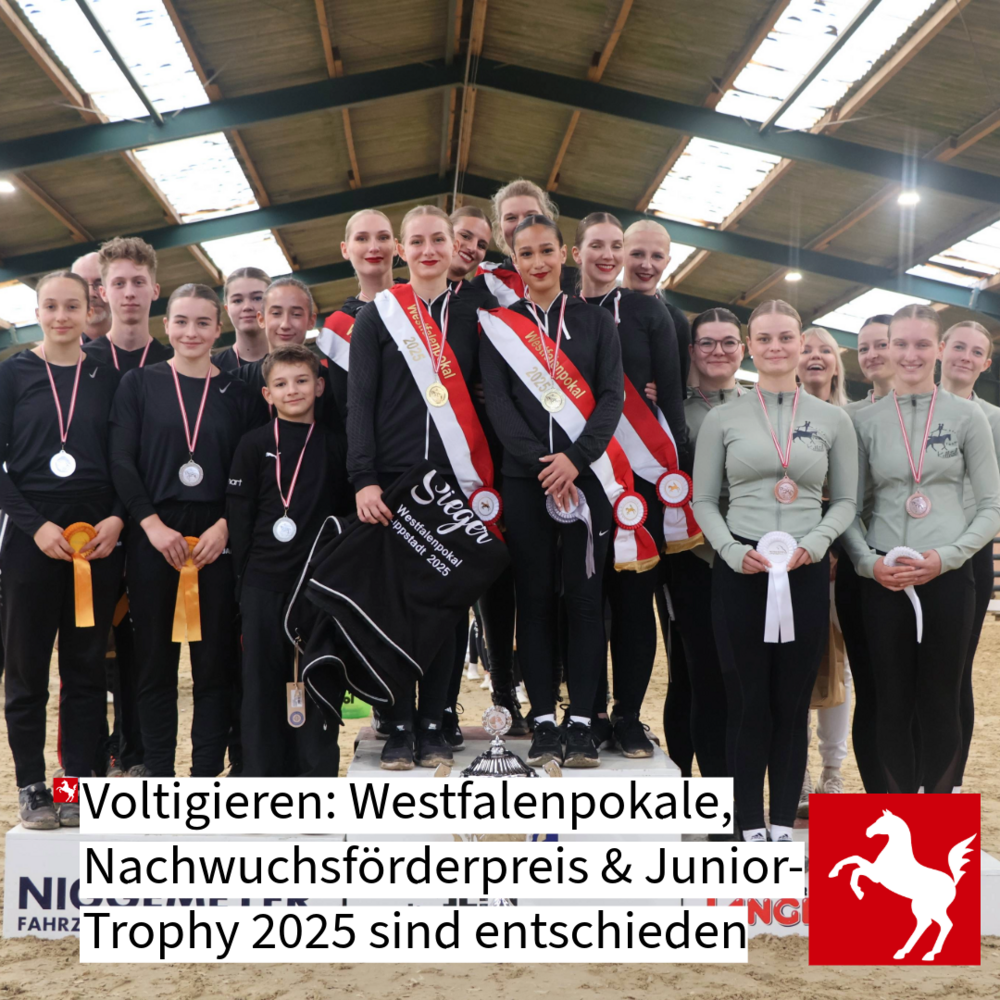 Westfalenpokale, Nachwuchsförderpreis und Juniortrophy 2025 sind entschieden