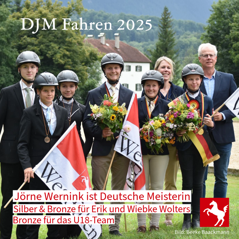 DJM Fahren 2025: Einzelmedaillensatz und Teambronze für das Westfalenteam