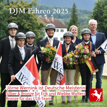 DJM Fahren 2025: Einzelmedaillensatz und Teambronze für das Westfalenteam