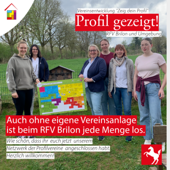 Der RFV Brilon u.U. hat sich dem Projekt "Zeig dein Profil" angeschlossen