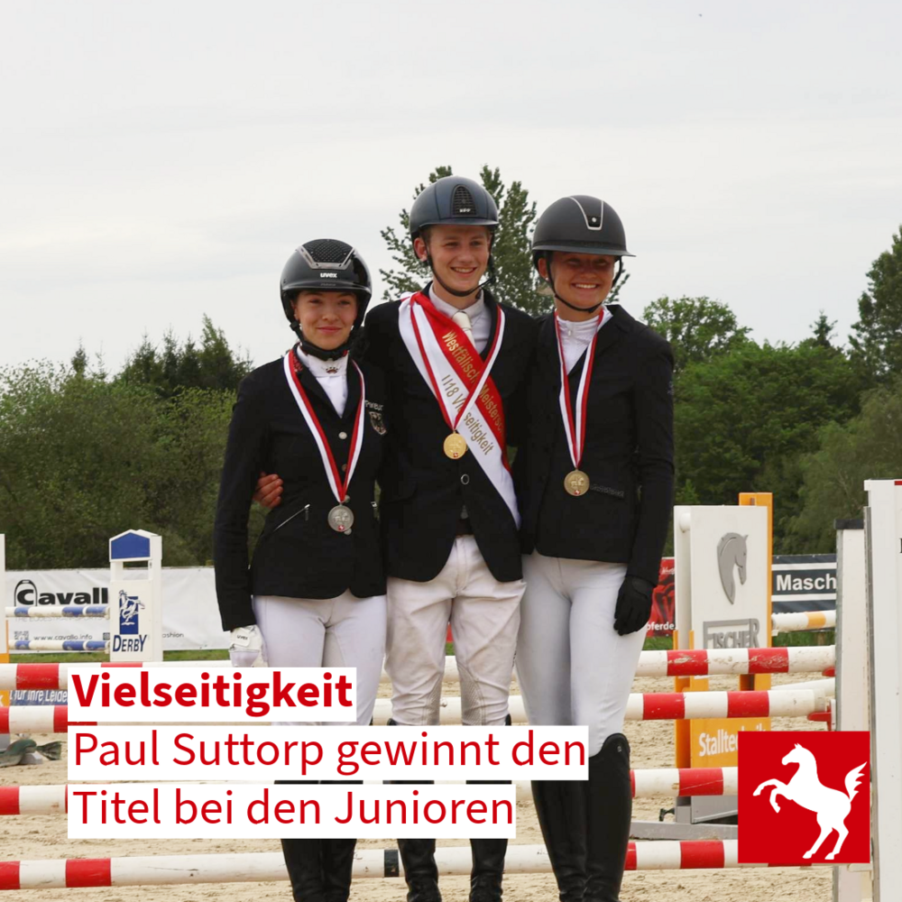 Paul Suttorp ist U18-Westfalenmeister in der Vielseitigkeit