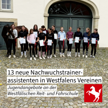 13 neue Nachwuchstrainerassistenten in Westfalen