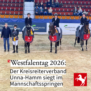 Westfalentag 2026: Unna-Hamm siegt im Mannschaftsspringen