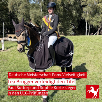 Lea Brügger gewinnt erneut die Deutsche Meisterschaft in der Pony-Vielseitigkeit