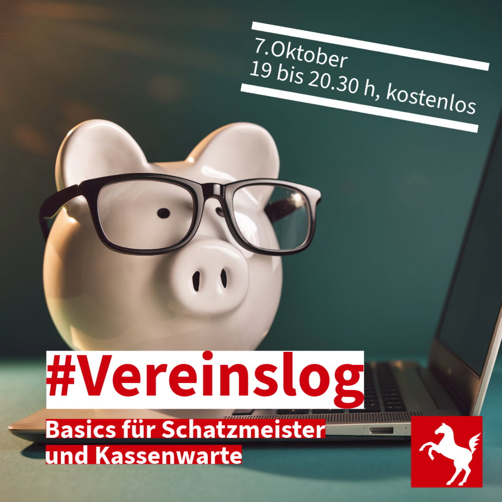 Am 7. Oktober geht es beim #Vereinslog um Basics für Schatzmeister und Kassenwarte
