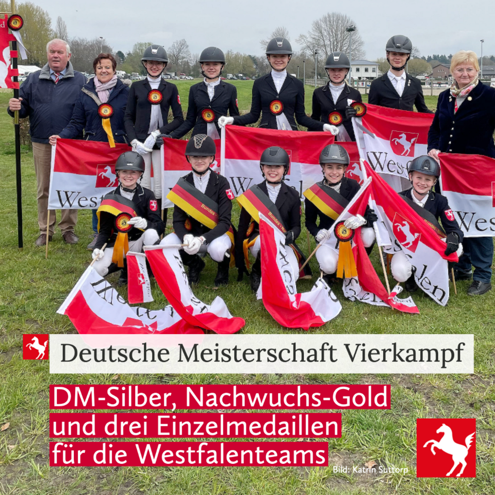 Erfolgreiche DM Vierkampf: Fünf Medaillen für das Westfalenteam
