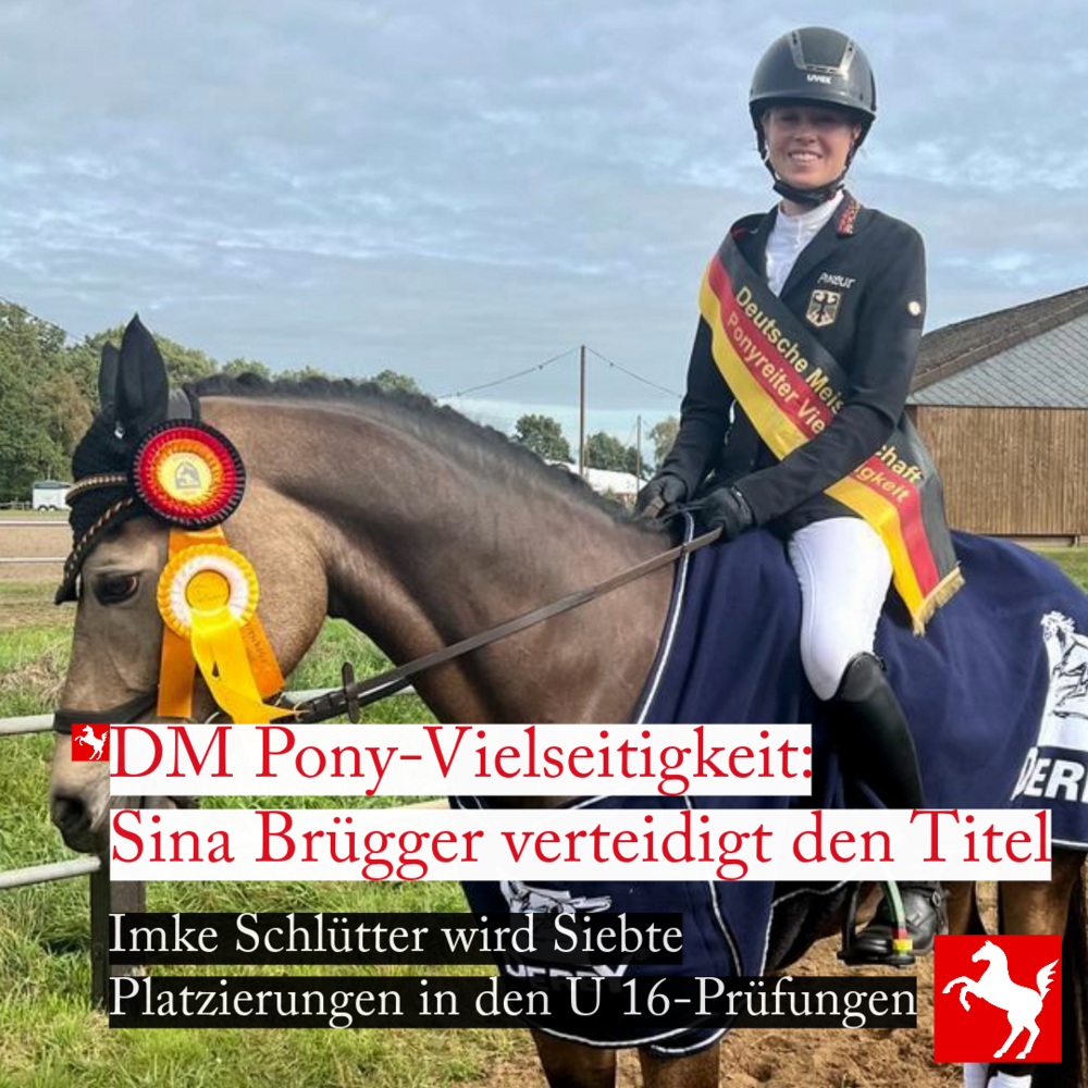 Sina Brügger wird Deutsche Meisterin in der Pony-Vielseitigkeit