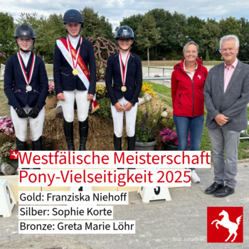 Franziska Niehoff gewinnt die Westfälische Meisterschaft in der Pony-Vielseitigkeit 2025