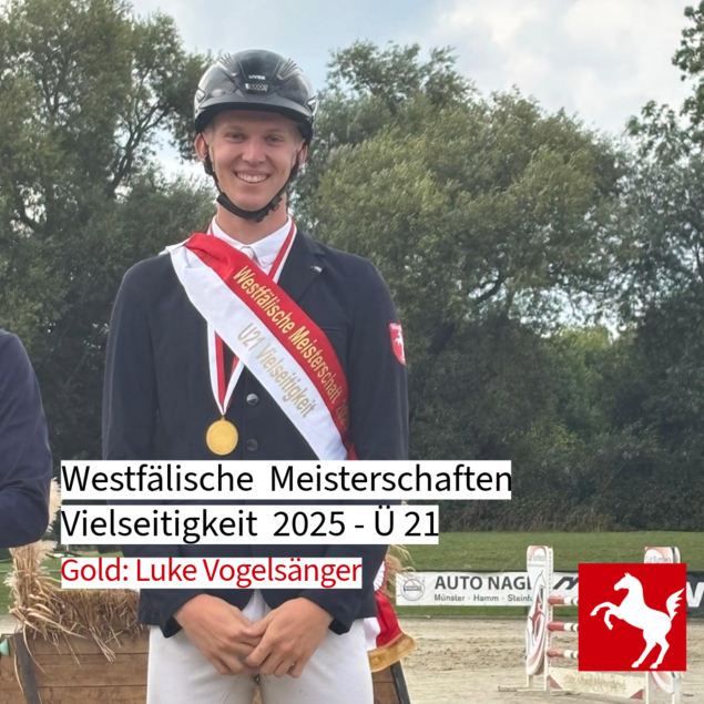 Medaillengewinner der Westfälischen Meisterschaft Vielseitigkeit 2025 U 21