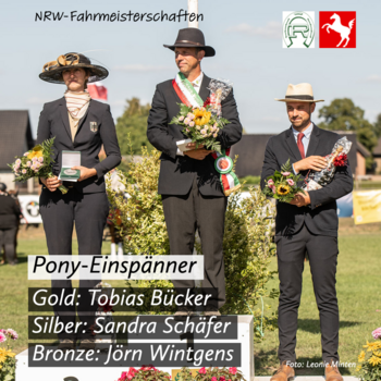 Die Medaillen der NRW-Fahrmeisterschaften sind vergeben