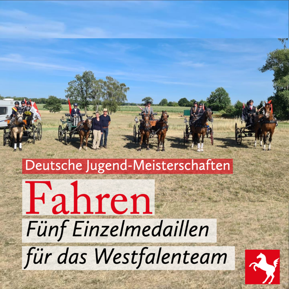 DJM Fahren 2022-Fünf Medaillen für Westfalen