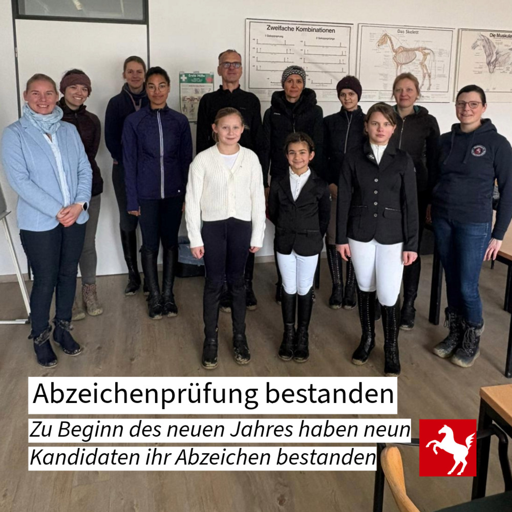 WRFS: Abzeichenprüfung im Januar 2026 WRFS: Abzeichenprüfung im Januar 2026