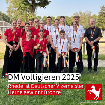 DM Voltigieren: Silber und Bronze für Rhede und Herne